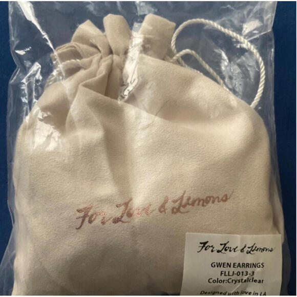 New $135 For Love & Lemons Gwen Clear Chandelier Dangle Earrings - Picture 7 of 7